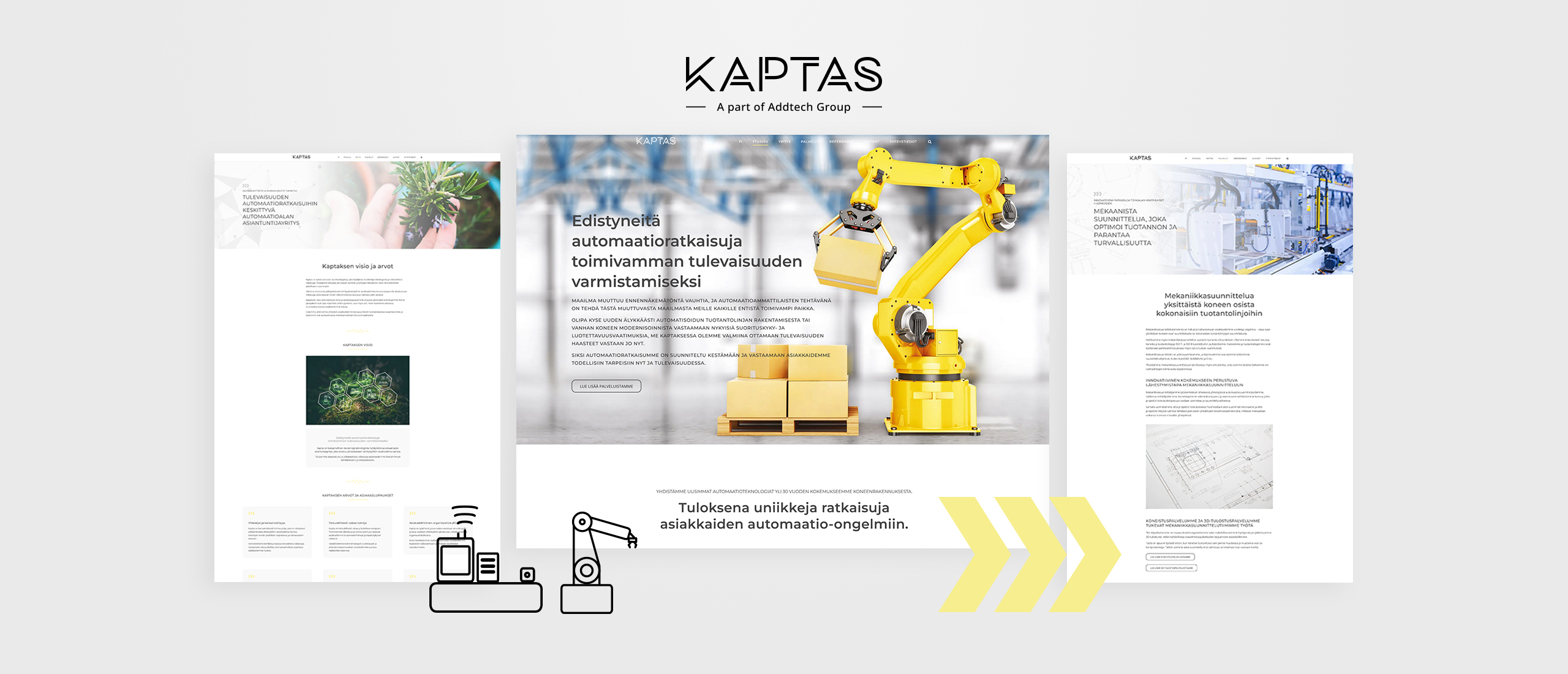 Luminia case verkkosivusto automaatioyritys
