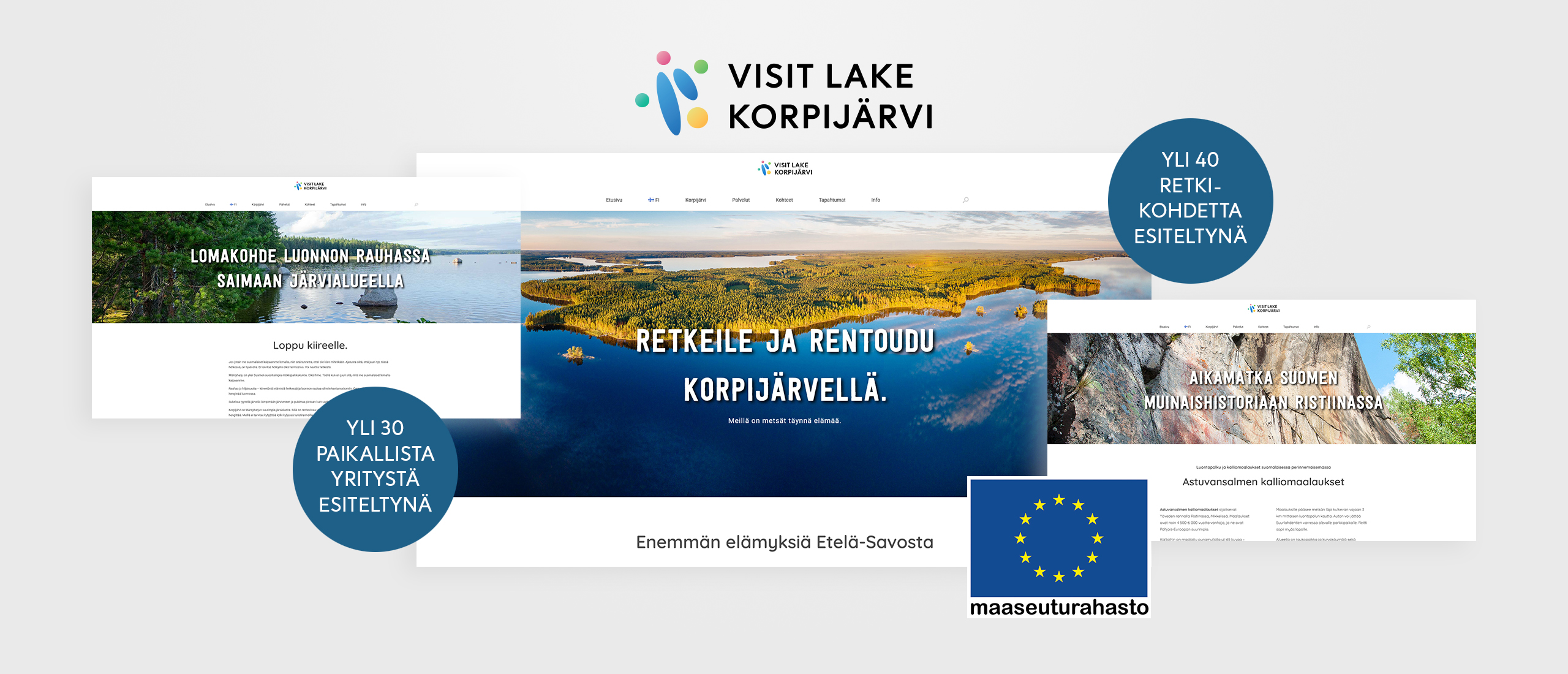 Luminia case verkkosivusto retkeilysivusto